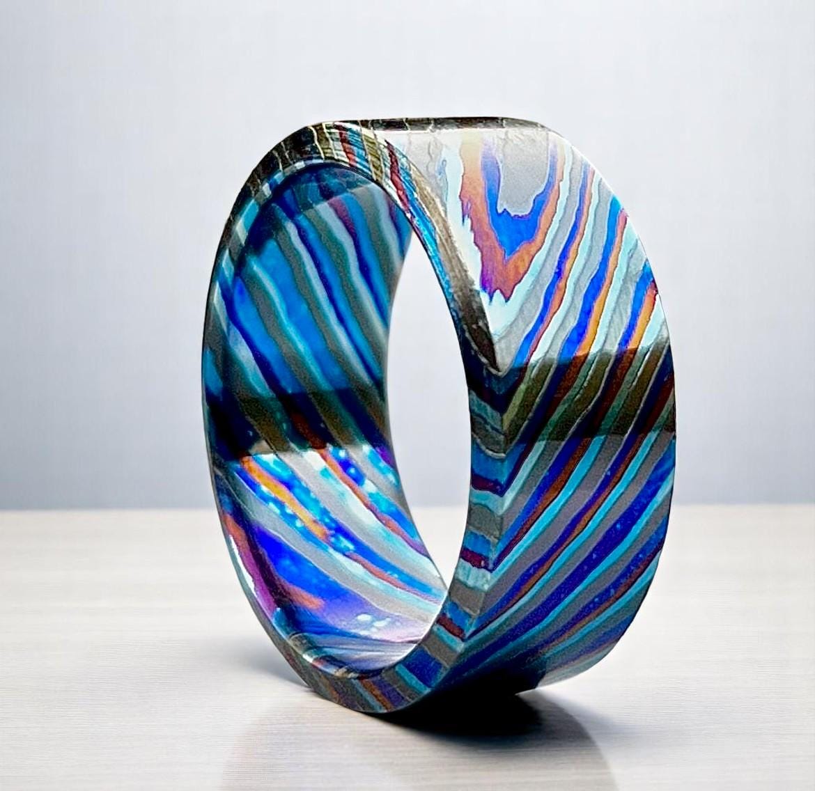 Zircuti Zirconium Timascus Wedding Ring: Limited Edition
