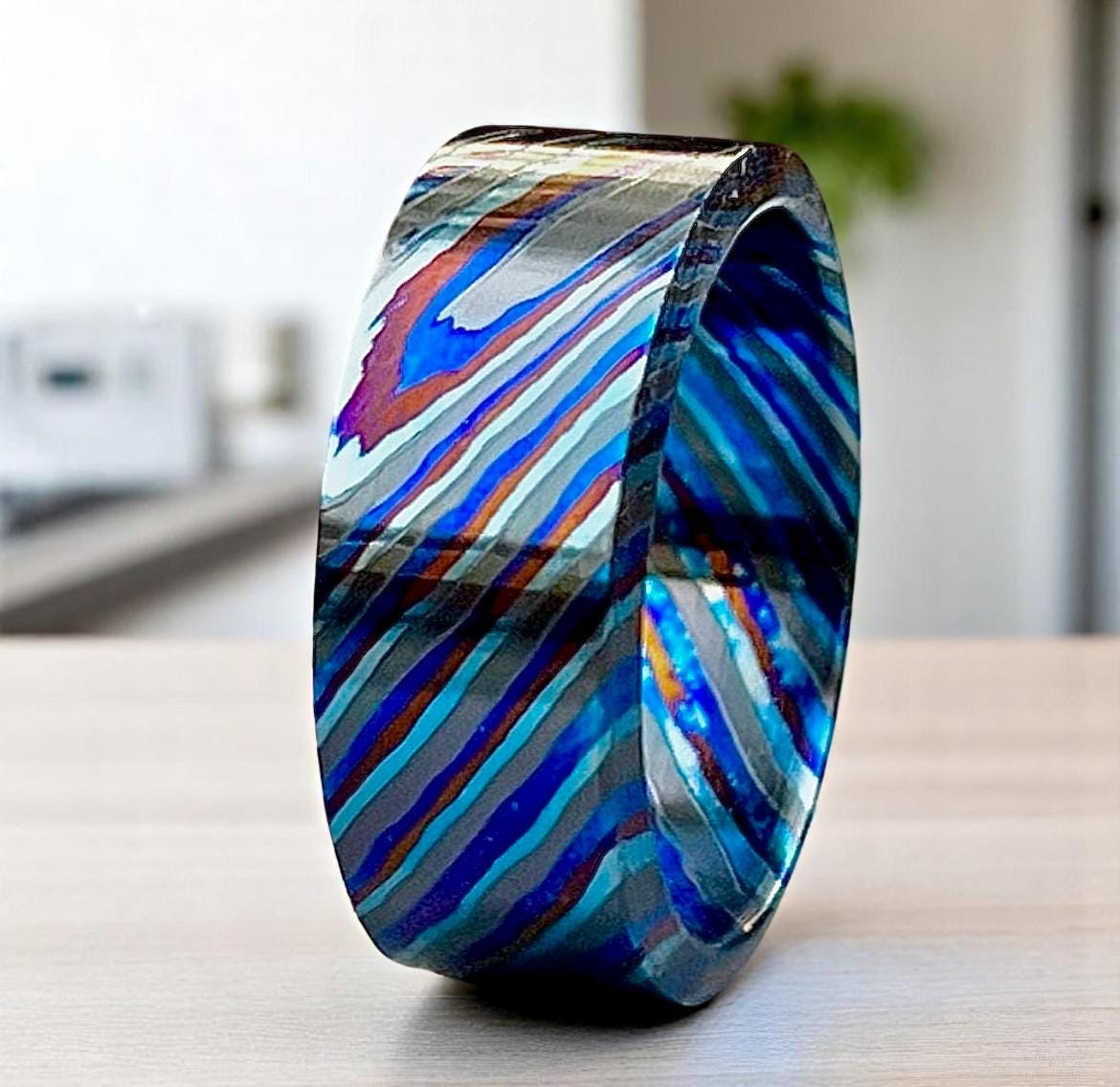 Zircuti Zirconium Timascus Wedding Ring: Limited Edition