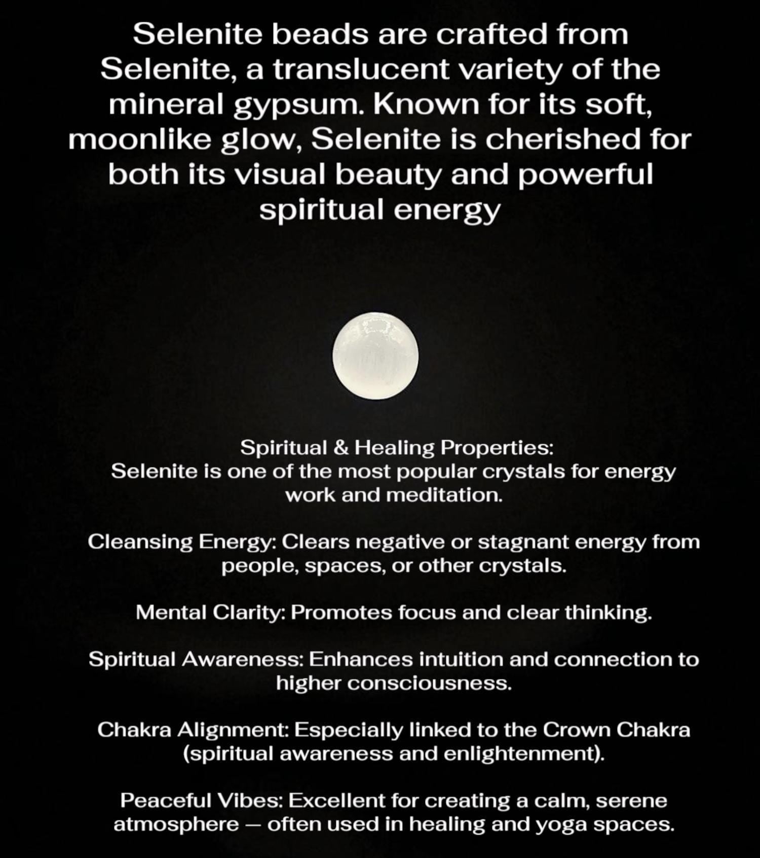 Onyx & Selenite Beaded Bracelet: Mens Healing Jewelry