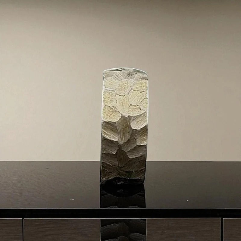 Hammered Titanium Wedding Band: Rugged Comfort Fit Ring