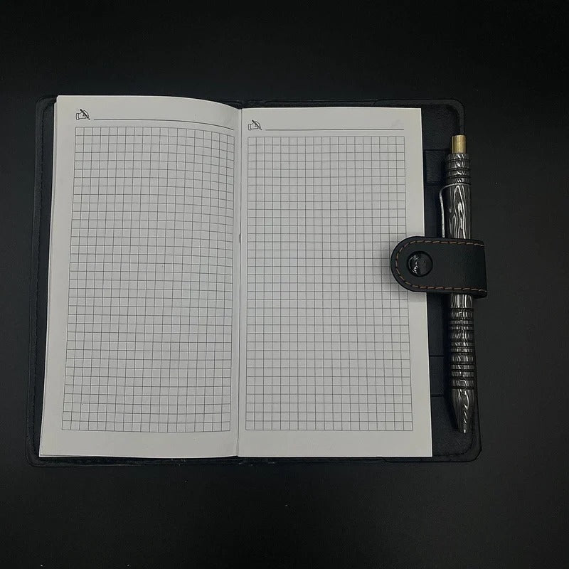 Handmade Damascus Steel Pen: Luxury Brass Accent Writing Instrument