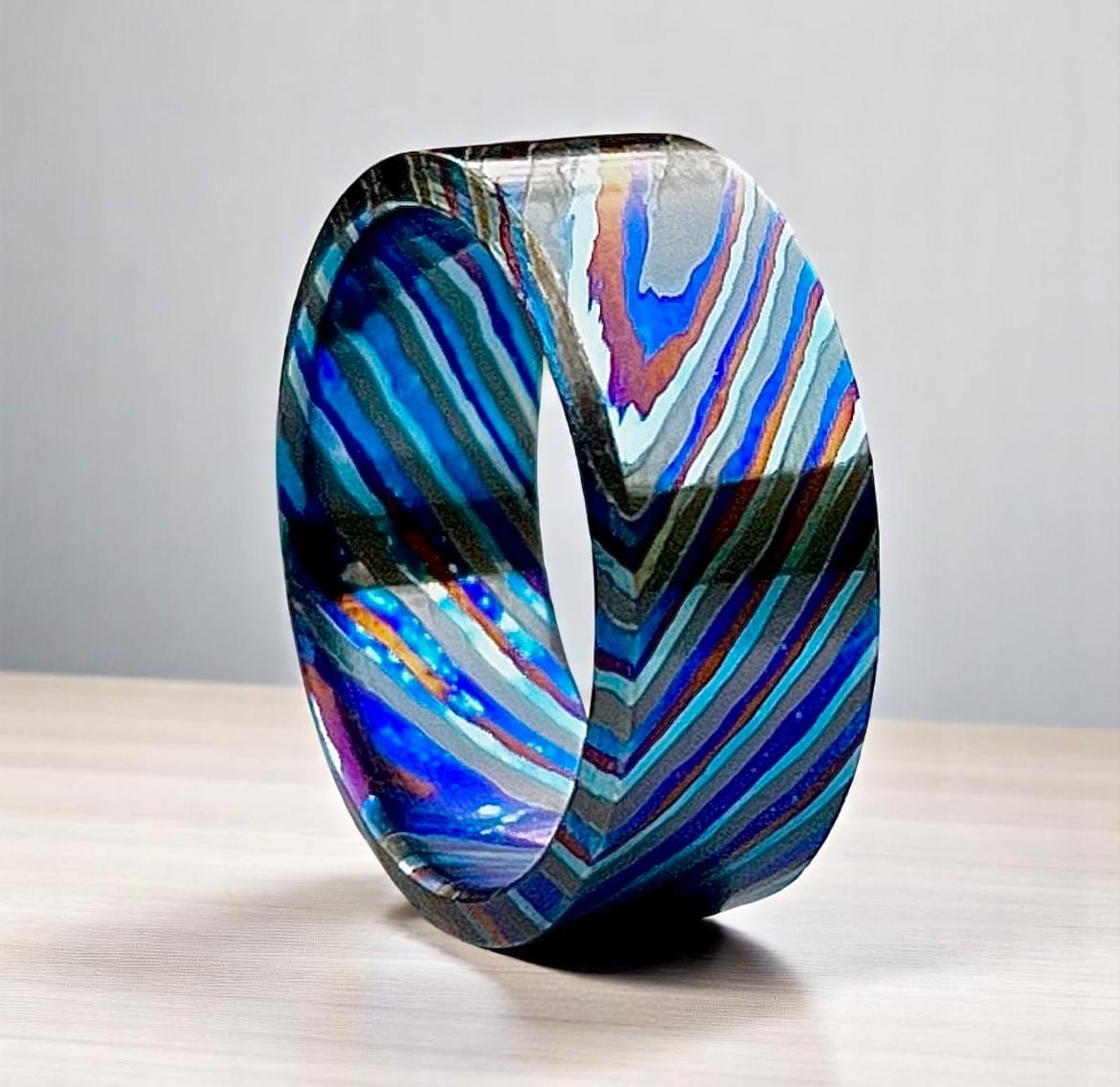 Zircuti Zirconium Timascus Wedding Ring: Limited Edition