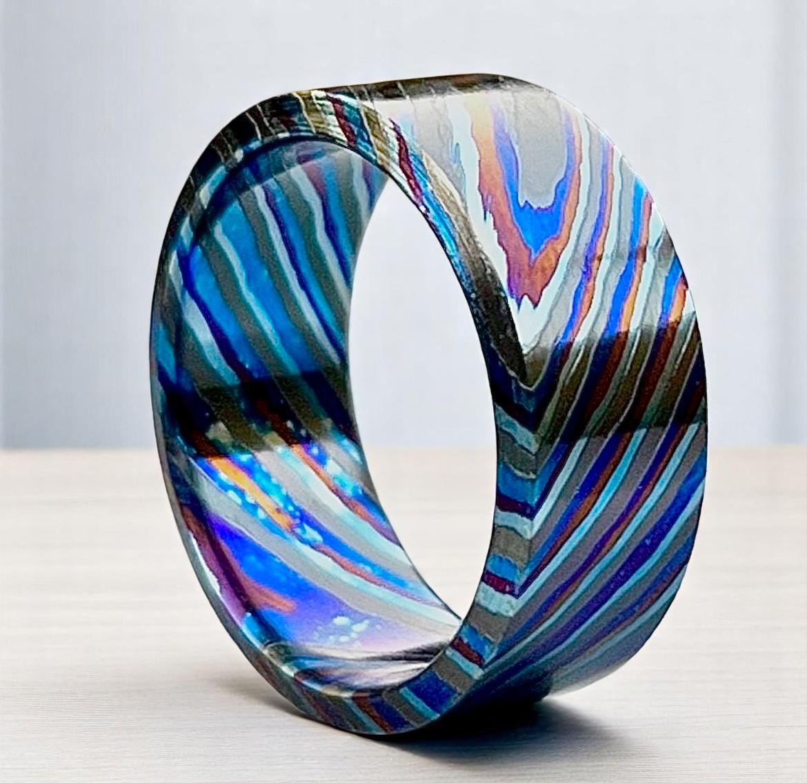 Zircuti Zirconium Timascus Wedding Ring: Limited Edition