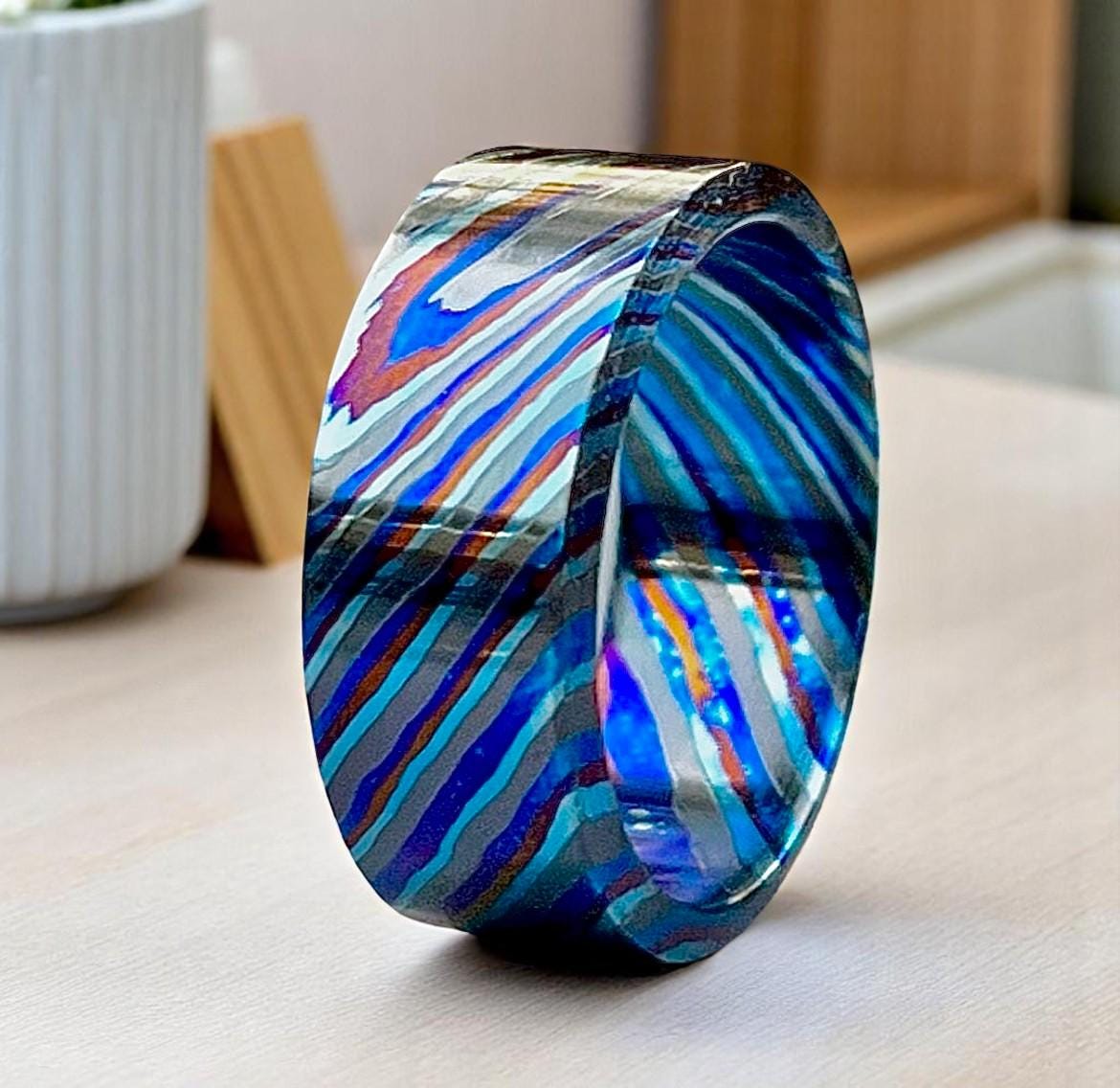 Zircuti Zirconium Timascus Wedding Ring: Limited Edition