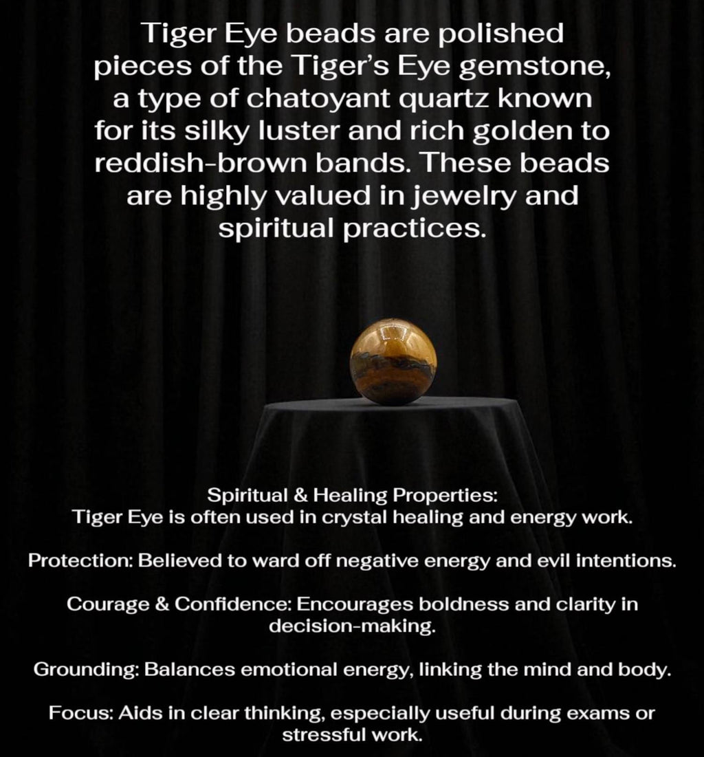 Tiger Eye & Howlite Beaded Bracelet: Men's Healing Crystal Jewelry